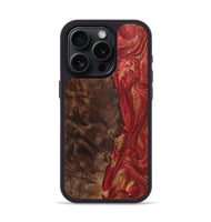 iPhone 15 Pro Wood Phone Case - Mitchell (Red, 724430)