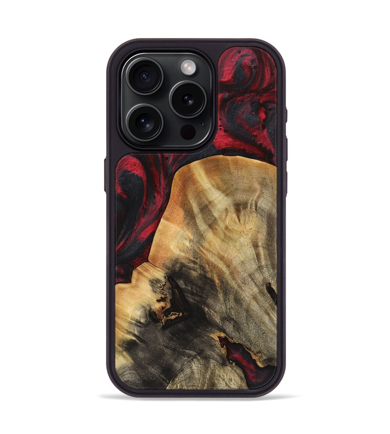 iPhone 15 Pro Wood Phone Case - Kailey (Red, 724431)