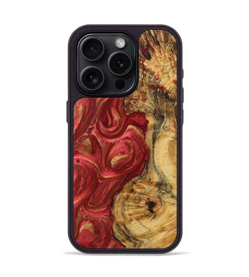 iPhone 15 Pro Wood Phone Case - Kaelyn (Red, 724433)