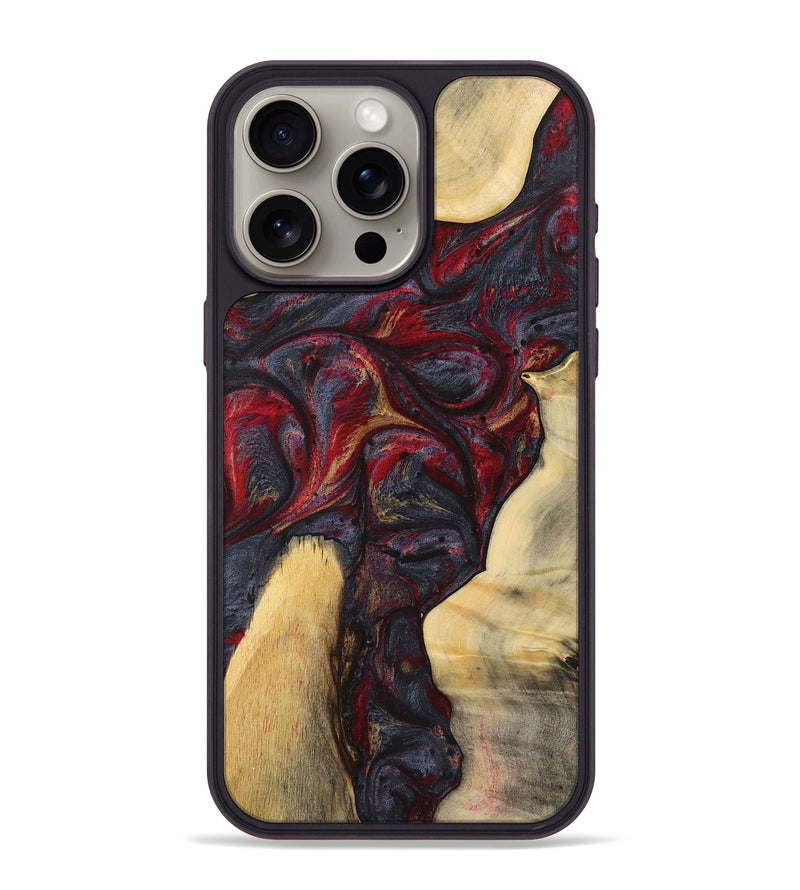 iPhone 15 Pro Max Wood Phone Case - Cora (Red, 724434)