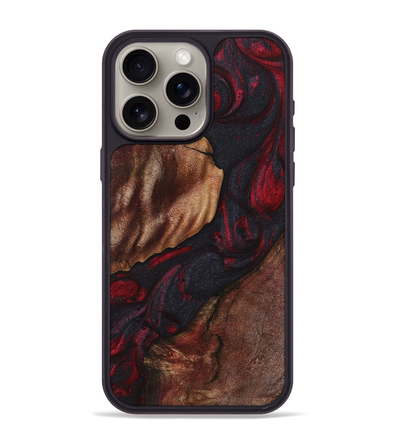 iPhone 15 Pro Max Wood Phone Case - Clyde (Red, 724438)