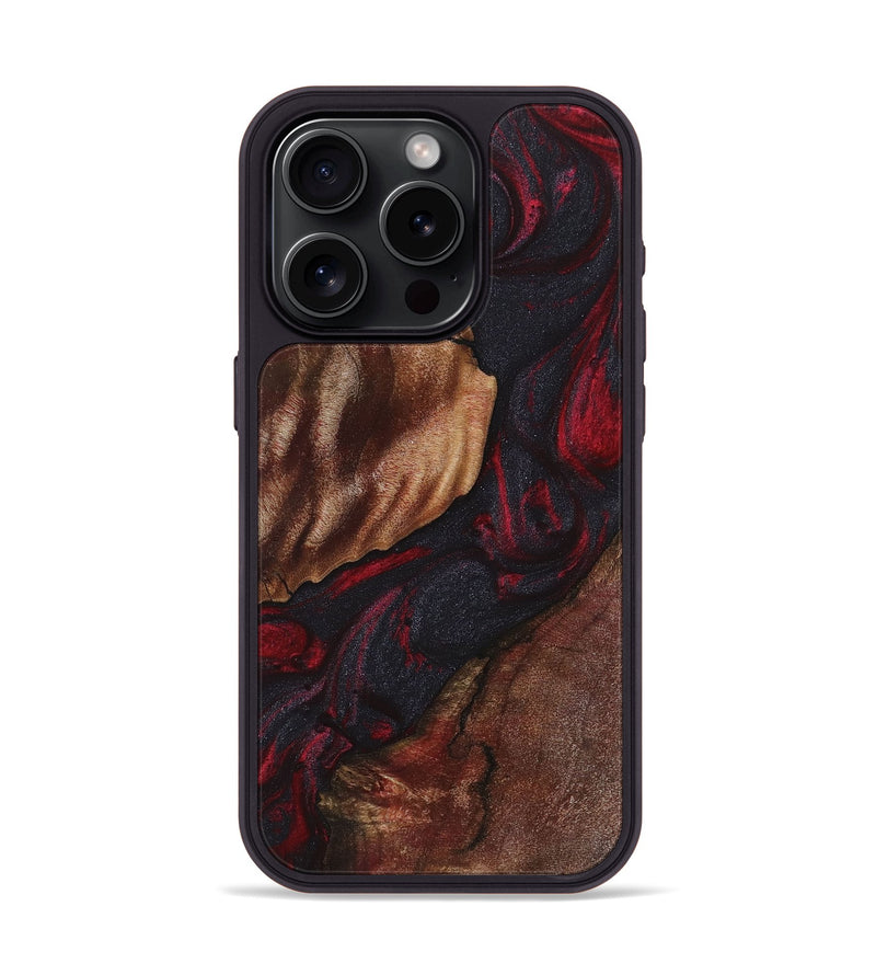 iPhone 15 Pro Wood Phone Case - Clyde (Red, 724438)