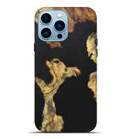 iPhone 14 Pro Max Wood Live Edge Phone Case - Nelson (Pure Black, 724674)