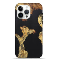 iPhone 15 Pro Max Wood Live Edge Phone Case - Nelson (Pure Black, 724674)