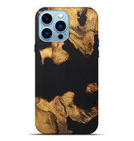 iPhone 14 Pro Max Wood Live Edge Phone Case - Halle (Pure Black, 724677)