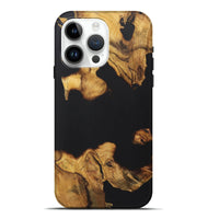 iPhone 15 Pro Max Wood Live Edge Phone Case - Halle (Pure Black, 724677)