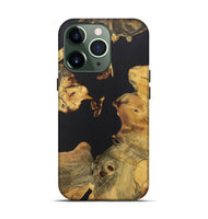 iPhone 13 Pro Wood Live Edge Phone Case - Myles (Pure Black, 724678)