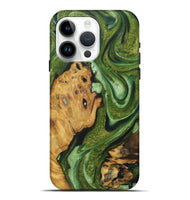 iPhone 15 Pro Max Wood Live Edge Phone Case - Audrina (Green, 724679)