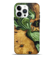 iPhone 15 Pro Max Wood Live Edge Phone Case - Connie (Green, 724680)