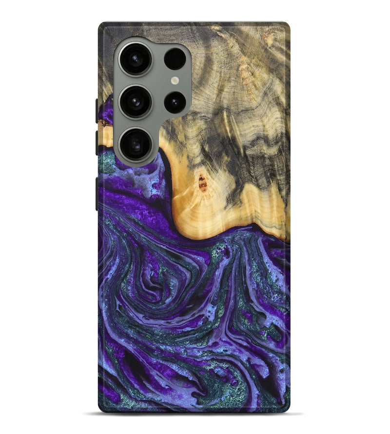 Galaxy S24 Ultra Wood Live Edge Phone Case - Aliyah (Purple, 724682)