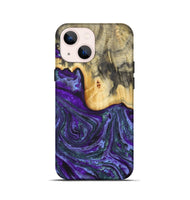 iPhone 13 mini Wood Live Edge Phone Case - Aliyah (Purple, 724682)