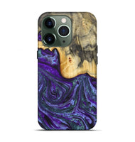 iPhone 13 Pro Wood Live Edge Phone Case - Aliyah (Purple, 724682)