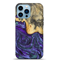 iPhone 14 Pro Max Wood Live Edge Phone Case - Aliyah (Purple, 724682)