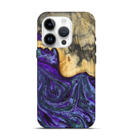 iPhone 15 Pro Wood Live Edge Phone Case - Aliyah (Purple, 724682)