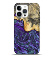 iPhone 15 Pro Max Wood Live Edge Phone Case - Aliyah (Purple, 724682)