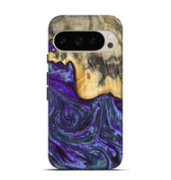 Pixel 9 Wood Live Edge Phone Case - Aliyah (Purple, 724682)