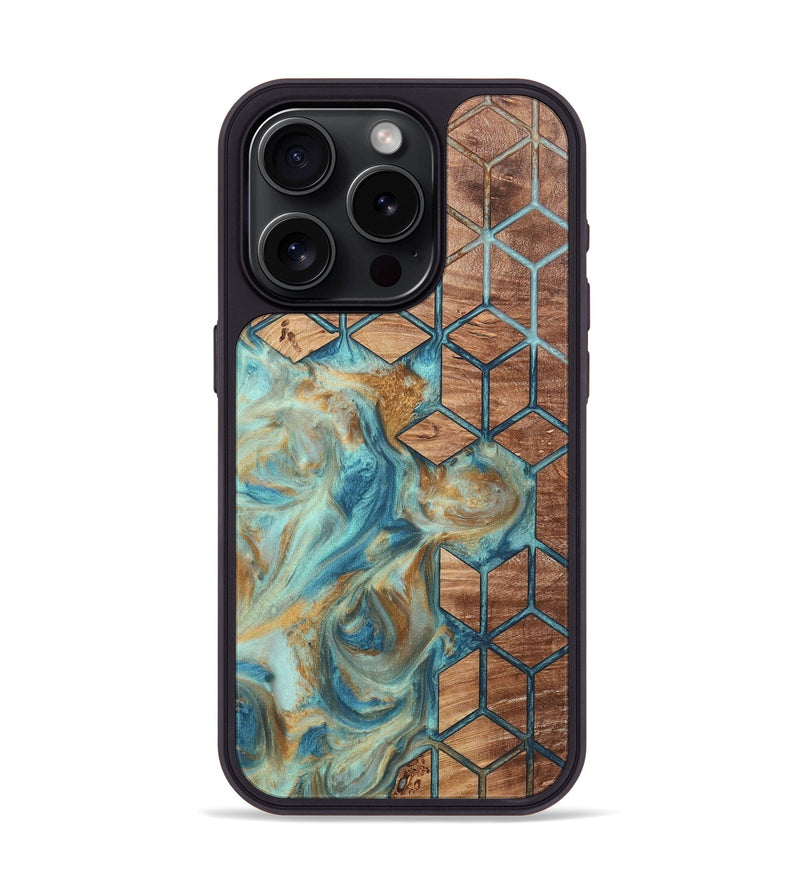 iPhone 15 Pro Wood Phone Case - Lesly (Pattern, 724706)