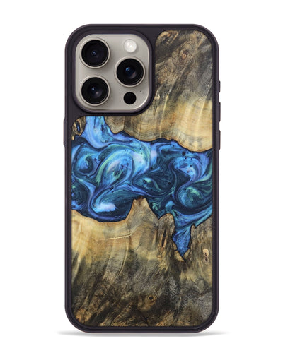 iPhone 15 Pro Max Wood Phone Case - Kris (Blue, 724723)