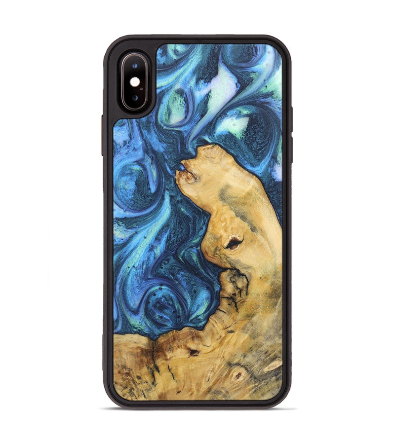 iPhone Xs Max Wood Phone Case - Dayanara (Blue, 724726)