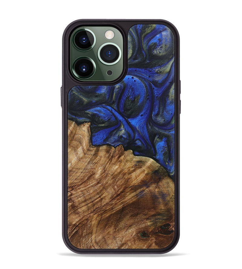 iPhone 13 Pro Max Wood Phone Case - Devon (Blue, 724738)