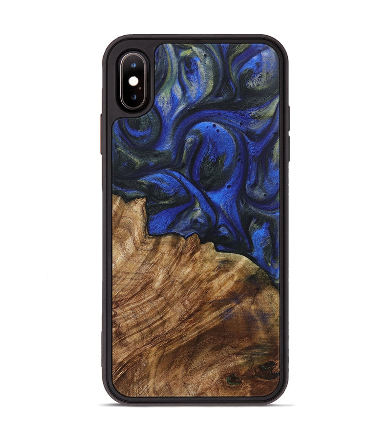 iPhone Xs Max Wood Phone Case - Devon (Blue, 724738)