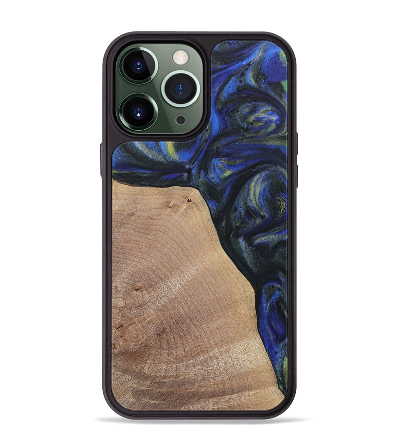 iPhone 13 Pro Max Wood Phone Case - Corbin (Blue, 724742)