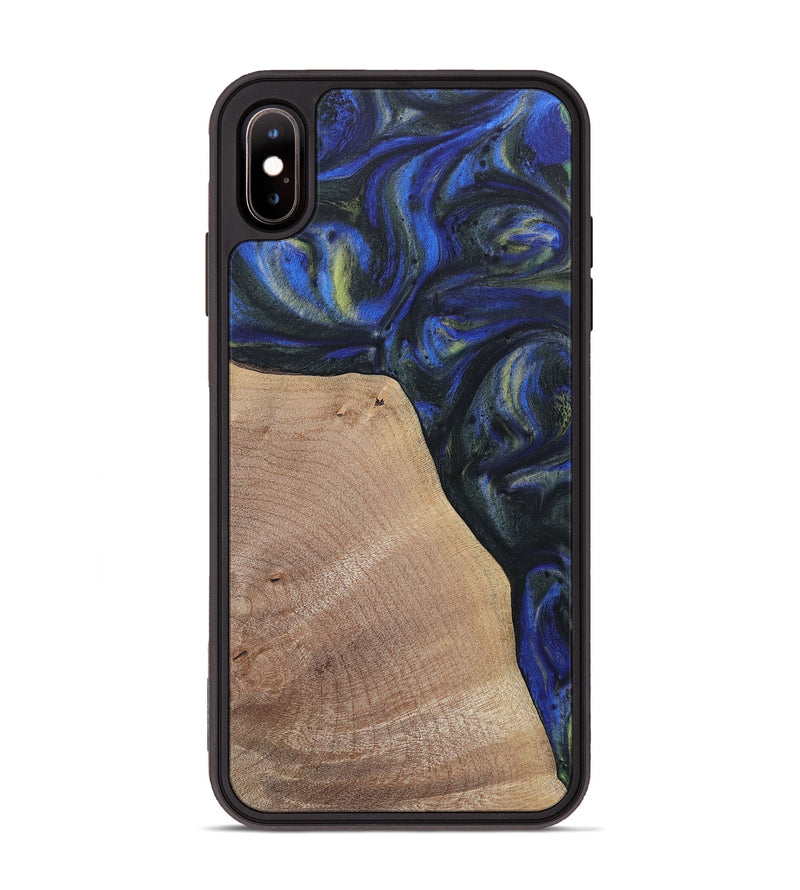 iPhone Xs Max Wood Phone Case - Corbin (Blue, 724742)