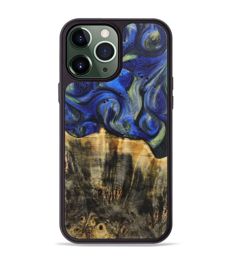 iPhone 13 Pro Max Wood Phone Case - Lyle (Blue, 724744)