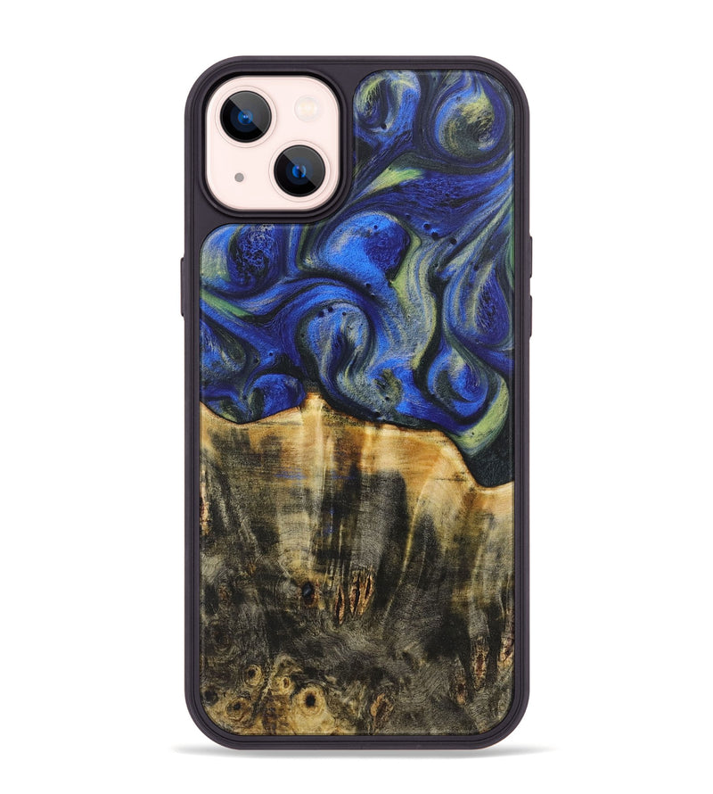 iPhone 14 Plus Wood Phone Case - Lyle (Blue, 724744)