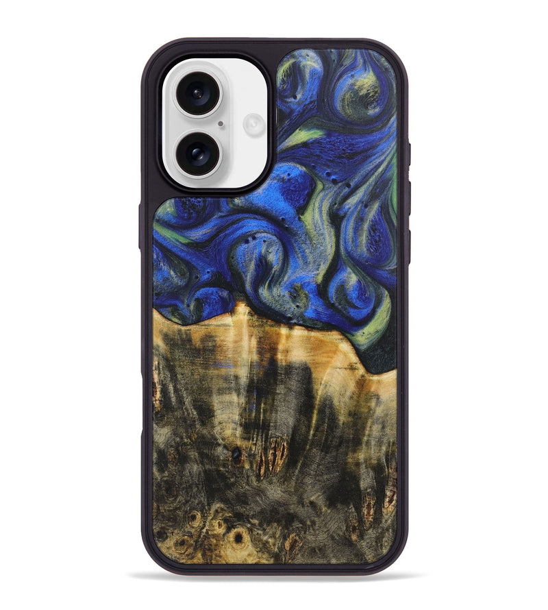 iPhone 16 Plus Wood Phone Case - Lyle (Blue, 724744)