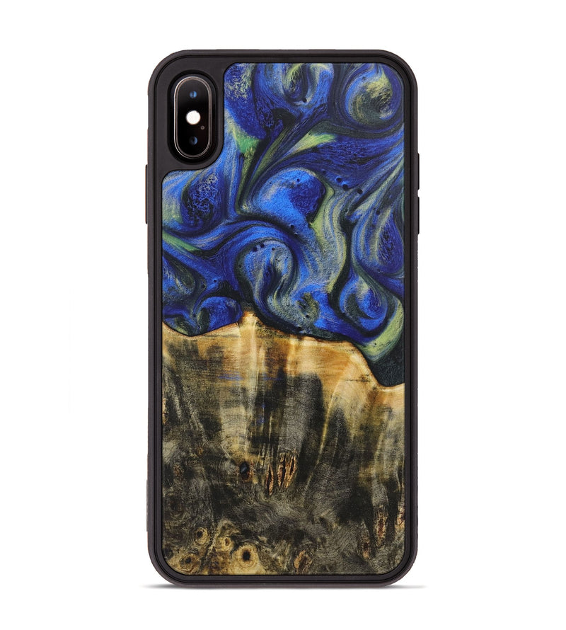 iPhone Xs Max Wood Phone Case - Lyle (Blue, 724744)