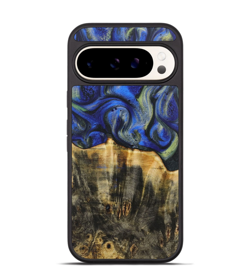 Pixel 9 Wood Phone Case - Lyle (Blue, 724744)