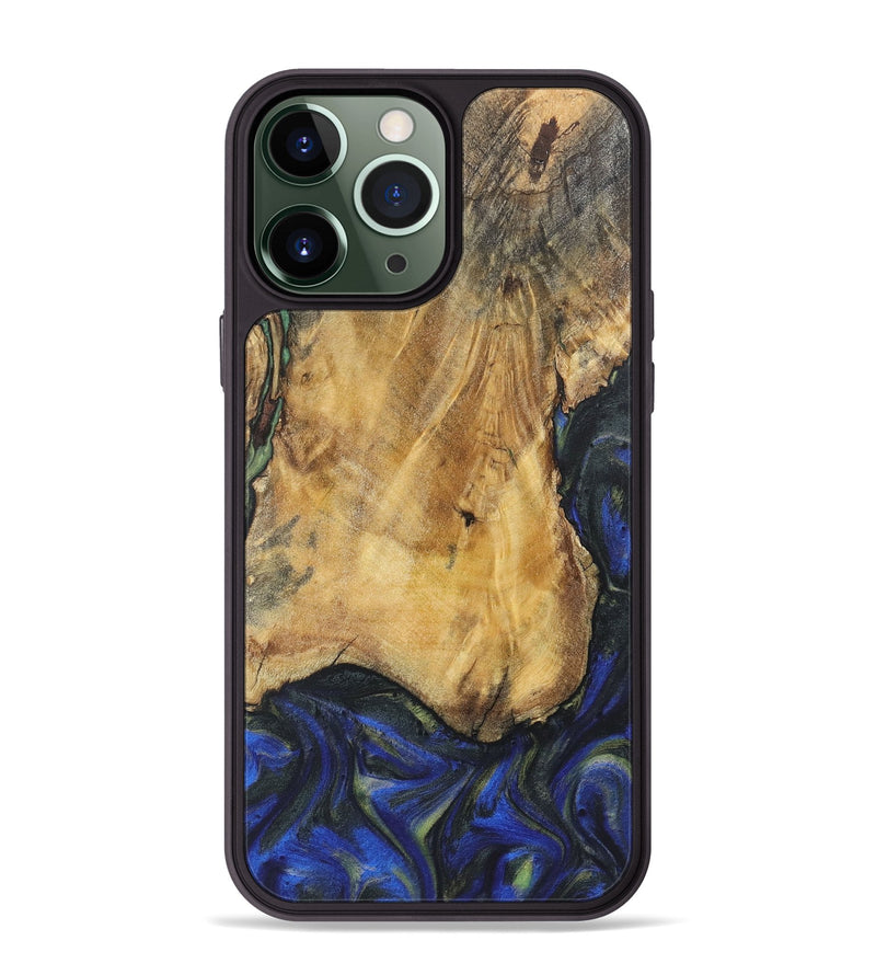 iPhone 13 Pro Max Wood Phone Case - Opal (Blue, 724745)