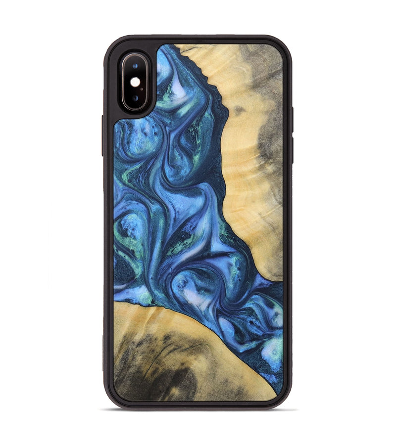 iPhone Xs Max Wood Phone Case - Dewey (Blue, 724747)