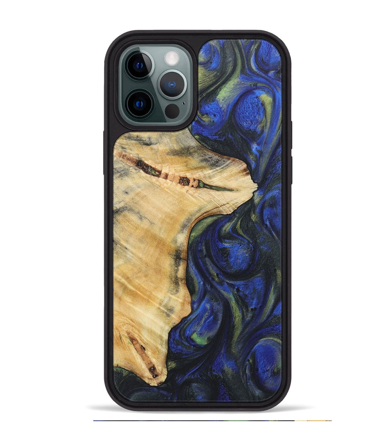 iPhone 12 Pro Max Wood Phone Case - Cayden (Blue, 724750)