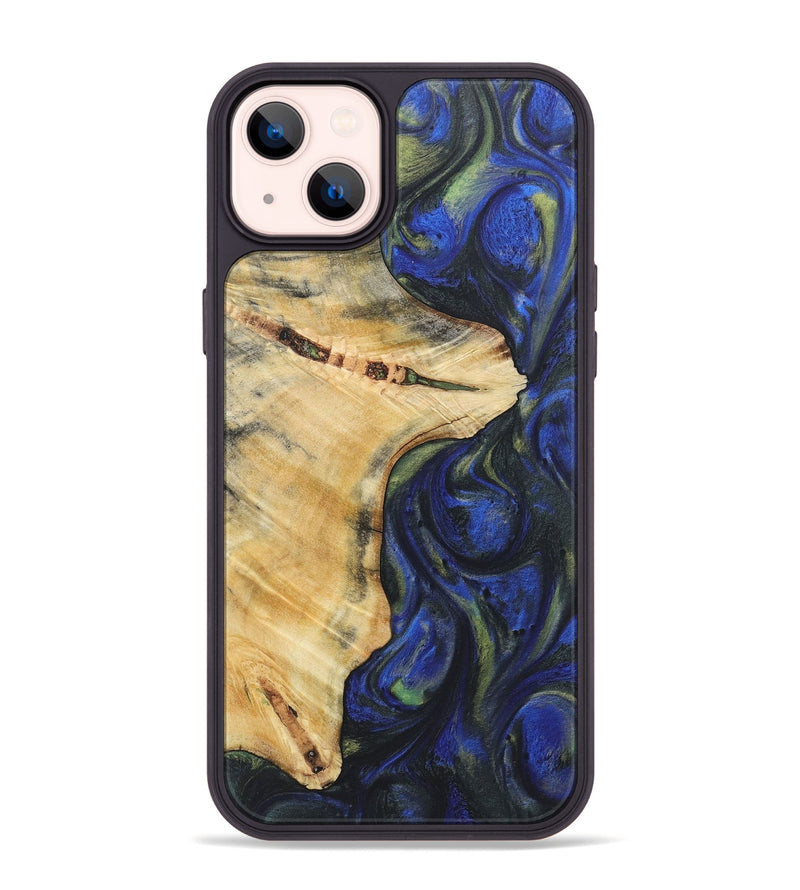 iPhone 14 Plus Wood Phone Case - Cayden (Blue, 724750)