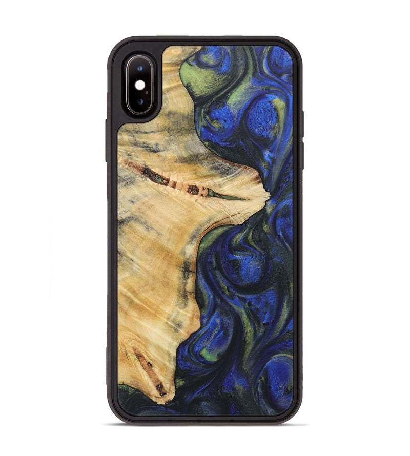 iPhone Xs Max Wood Phone Case - Cayden (Blue, 724750)