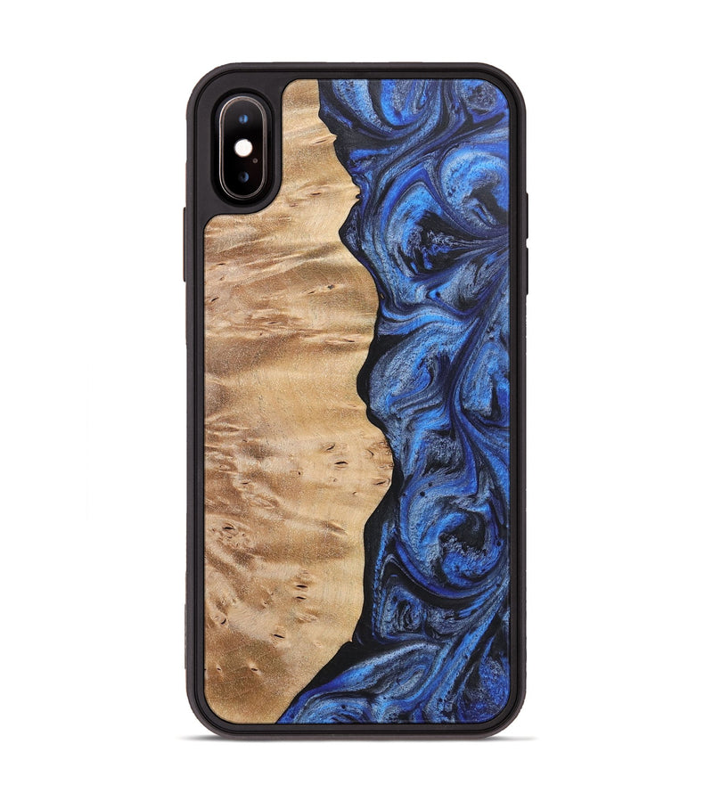 iPhone Xs Max Wood Phone Case - Mason (Blue, 724753)