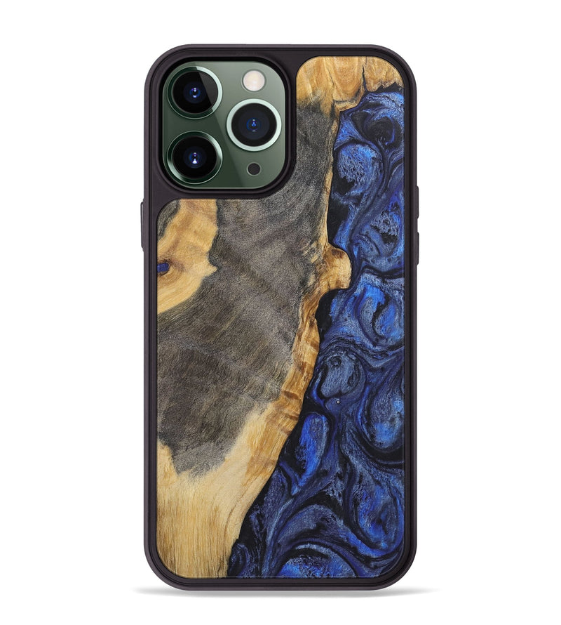 iPhone 13 Pro Max Wood Phone Case - Dean (Blue, 724756)