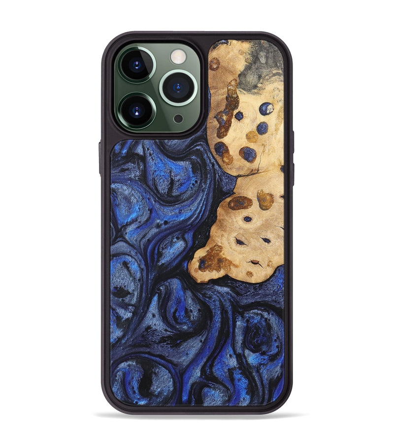 iPhone 13 Pro Max Wood Phone Case - Philip (Blue, 724757)