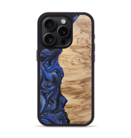 iPhone 15 Pro Wood Phone Case - Gavin (Blue, 724759)