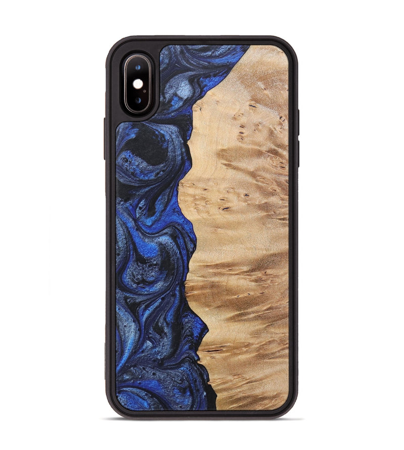 iPhone Xs Max Wood Phone Case - Gavin (Blue, 724759)