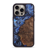 iPhone 15 Pro Max Wood Phone Case - Catherine (Blue, 724762)