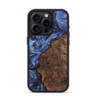 iPhone 15 Pro Wood Phone Case - Catherine (Blue, 724762)