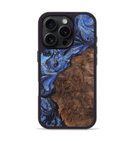 iPhone 16 Pro Wood Phone Case - Catherine (Blue, 724762)