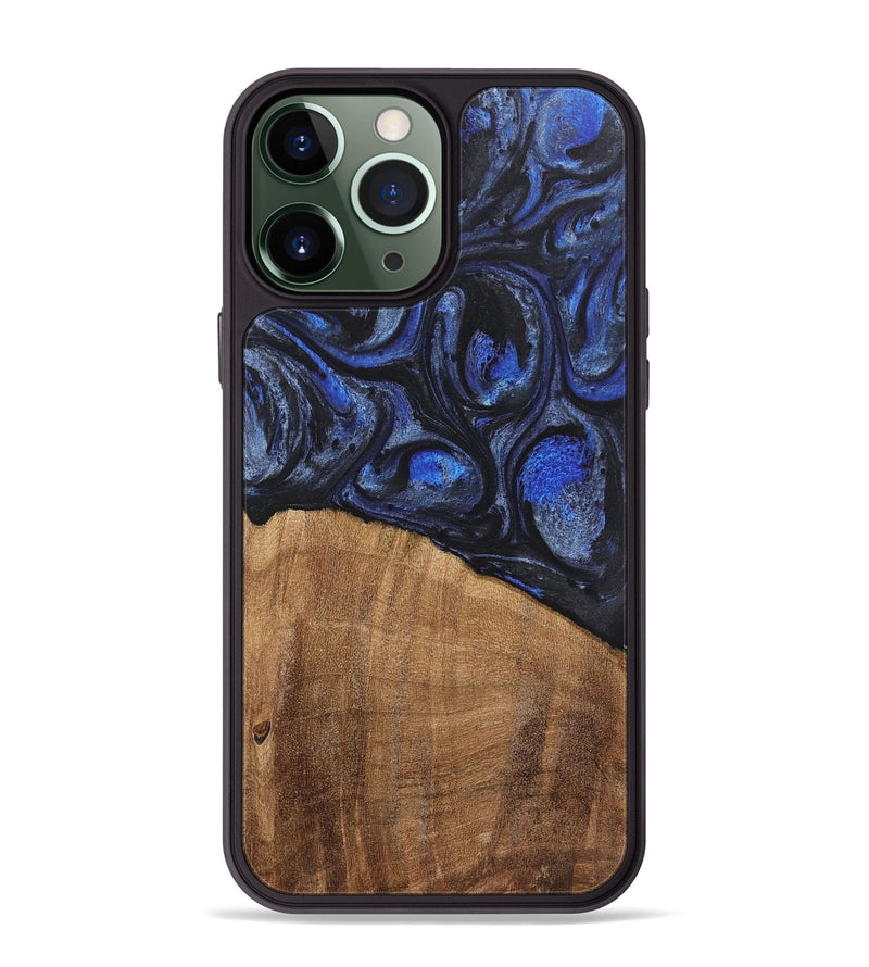 iPhone 13 Pro Max Wood Phone Case - Rochelle (Blue, 724763)