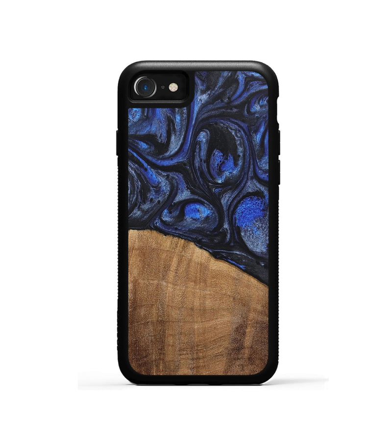 iPhone SE Wood Phone Case - Rochelle (Blue, 724763)