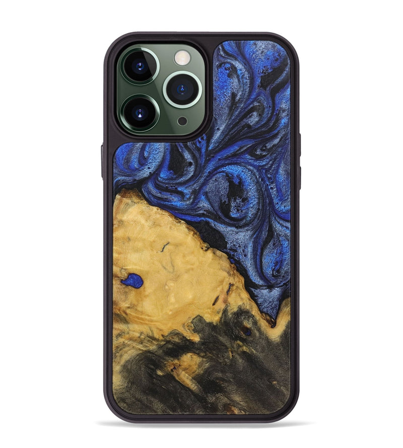 iPhone 13 Pro Max Wood Phone Case - Josephine (Blue, 724764)