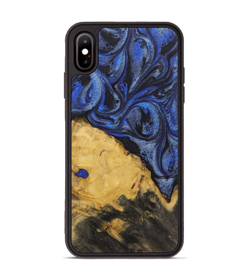 iPhone Xs Max Wood Phone Case - Josephine (Blue, 724764)