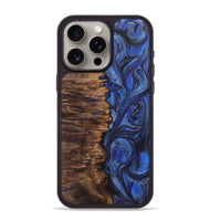 iPhone 15 Pro Max Wood Phone Case - Jennifer (Blue, 724765)